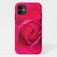 Romantic Red Pink Rose Personalized v2