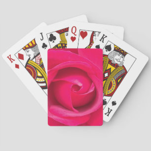 Romantic Red Pink Rose Playing Cards