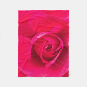 Romantic Red Pink Rose v2 Fleece Blanket