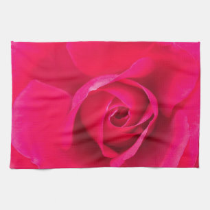 Romantic Red Pink Rose v2 Kitchen Towel