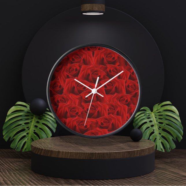  Romantic Red Rose Clock (Romantic Red Rose Clock by Looly Elzayat)