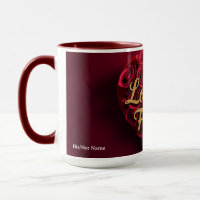 Romantic Red Rose Heart "Love You Forever"