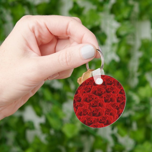  Romantic Red Rose Keychain (Hand)
