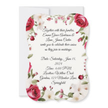 Romantic Red Rose & Lily of the Valley Wedding