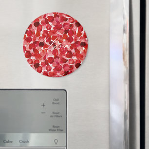 Romantic Red Rose Petals Floral   Magnet
