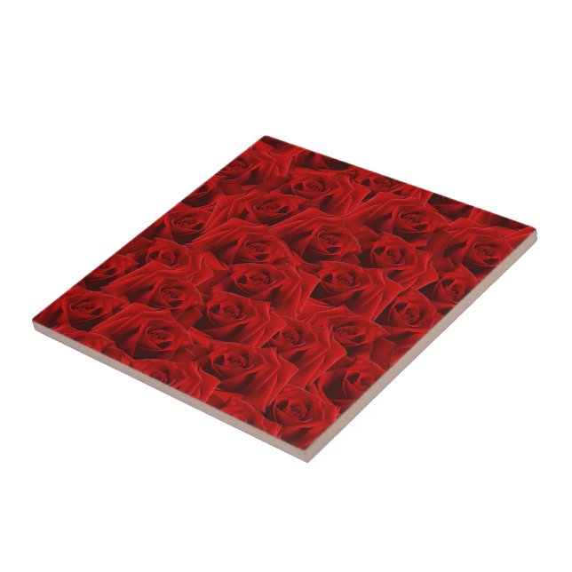  Romantic Red Rose Tile (Side)