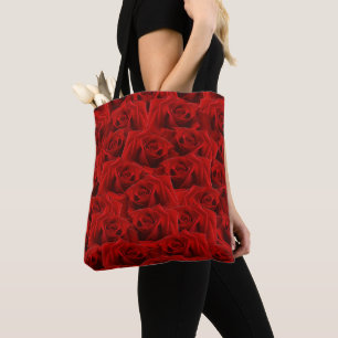  Romantic Red Rose Tote Bag