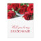 Romantic Red Roses Bridesmaid Postcard