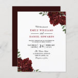 Romantic Red Roses Budget Wedding Invitation<br><div class="desc">Romantic Red Roses Budget Wedding Invitation

A cheaper alternative than a standard invitation.</div>