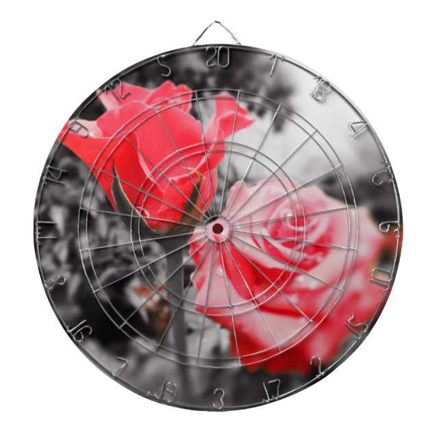 Romantic Red Roses Dartboard (Front)