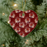 Romantic Red Roses Floral Ceramic Ornament<br><div class="desc">Romantic Red Roses Floral</div>