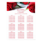 Romantic Red Roses Wedding Seating Chart