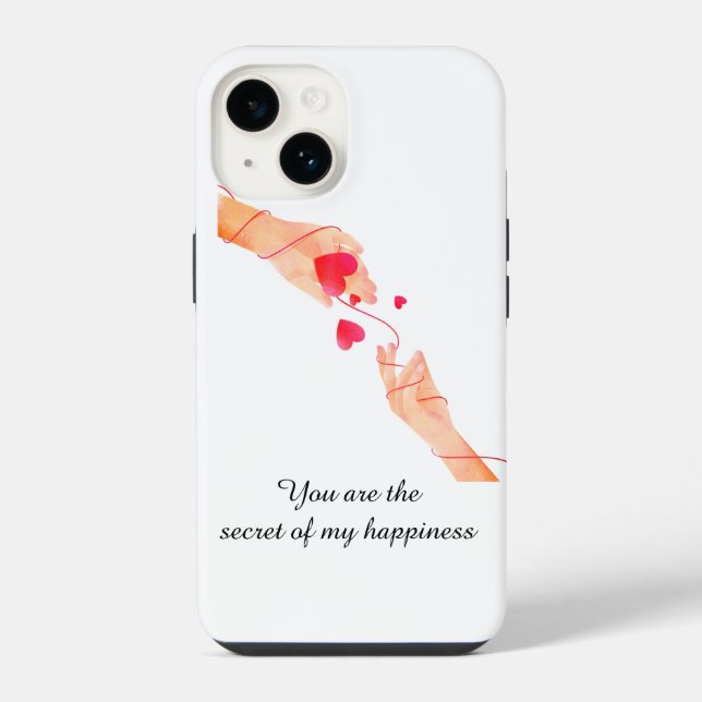 "Romantic Red String of Fate Hands & Hearts – Eter iPhone Case (Back)