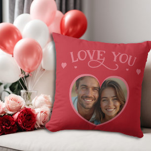 Romantic Red Valentine’s Personalized Love Throw Pillow