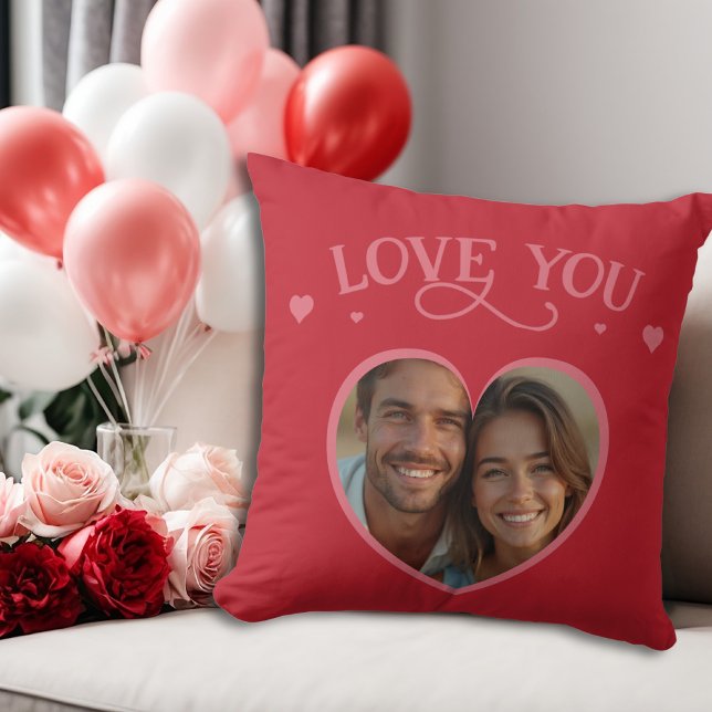 Romantic Red Valentine’s Personalized Love Throw Pillow (Romantic Red Valentine’s Personalized Love Throw Pillow)