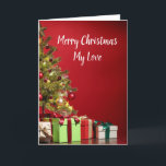 Romantic Red Wife or Girlfriend Christmas Holiday Card<br><div class="desc">Romantic Red Wife or Girlfriend Christmas Holiday Card</div>