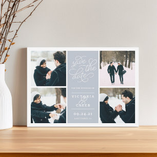 Romantic Request Photo Collage Save the Date