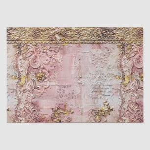 Romantic Rococo Dusty Rose Antique Lace Tissue Paper