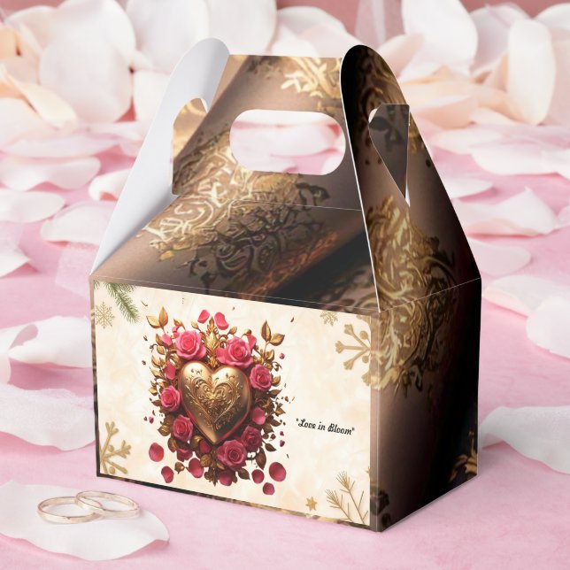 "Romantic Rose Bloom" Favor Box (Wedding)
