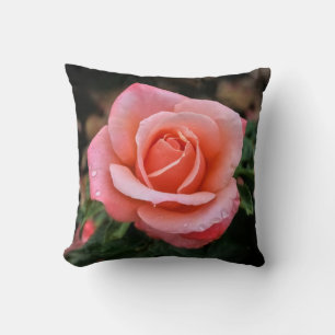 Romantic Rose Botanical Art Print Throw Pillow