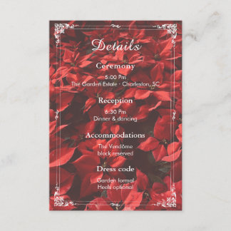 Romantic Rose | Floral Details Editable Wedding Enclosure Card