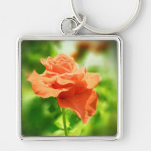 Romantic Rose Flowers #2 Keychain