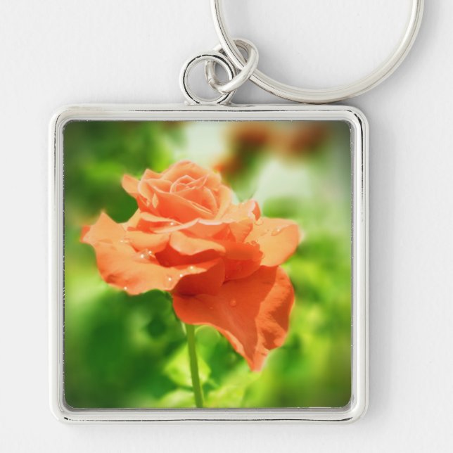 Romantic Rose Flowers #2 Keychain (Front)