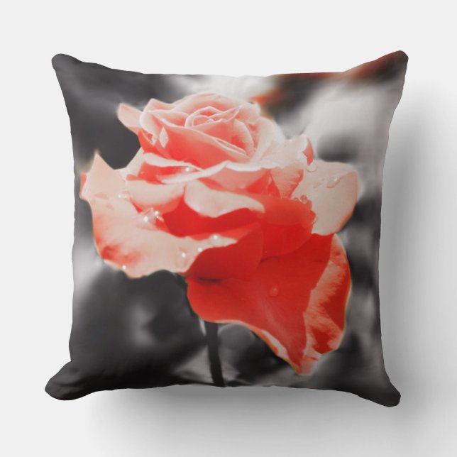 Romantic Rose Flowers #3 Throw Pillow (Front)