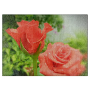 Romantic Rose Flowers Cutting Board