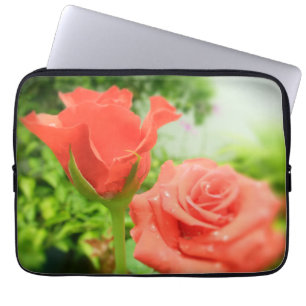 Romantic Rose Flowers Laptop Sleeve