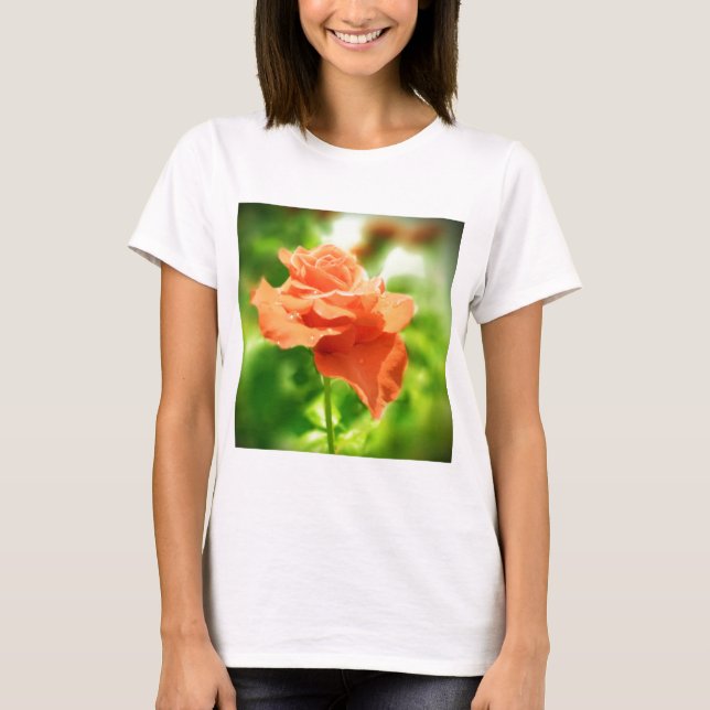 Romantic Rose Flowers T-Shirt (Front)