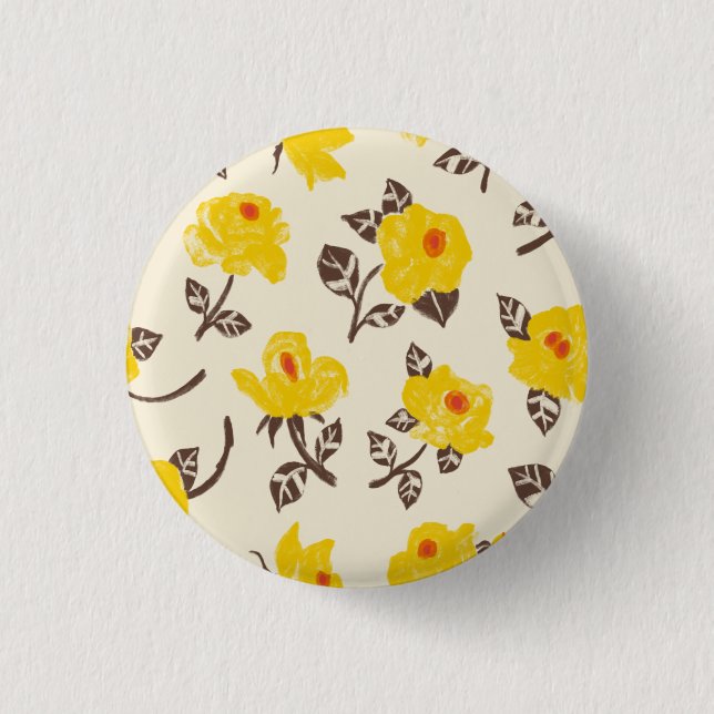 Romantic Rose Garden 1 Inch Round Button (Front)