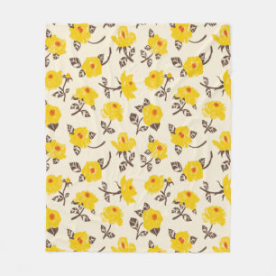 Romantic Rose Garden Fleece Blanket