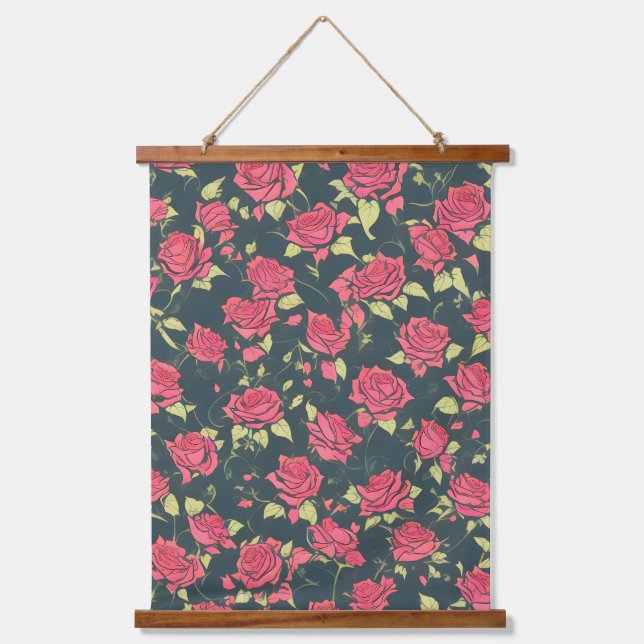 Romantic Rose Garden Hanging Tapestry (Front)