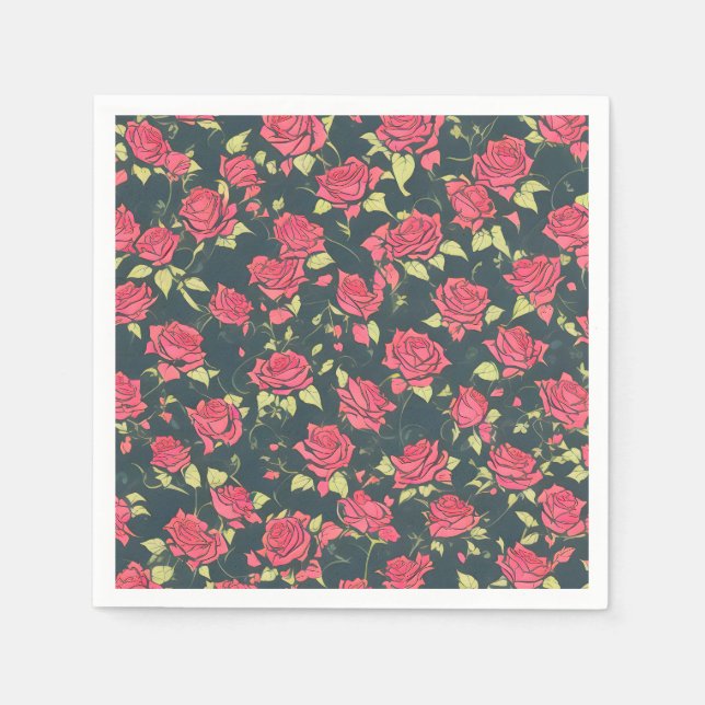 Romantic Rose Garden Napkin (Front)