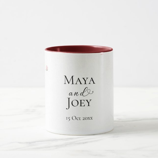 Romantic Rose Geometric Wedding Mug (Center)