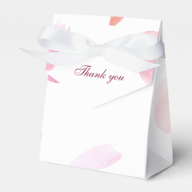 Romantic Rose Petals Favor Box (Front Side)