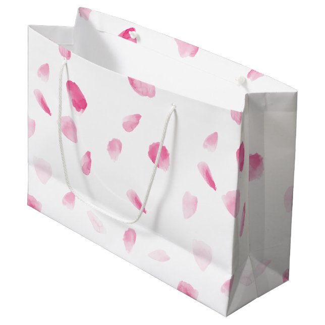 Romantic Rose Petals Large Gift Bag (Front Angled)