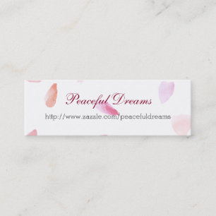Romantic Rose Petals Mini Business Card