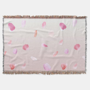 Romantic Rose Petals Throw Blanket