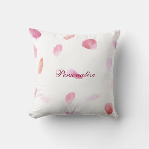 Romantic Rose Petals Throw Pillow