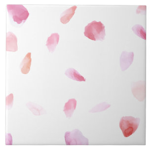 Romantic Rose Petals Tile