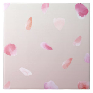 Romantic Rose Petals Tile