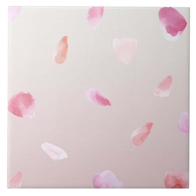 Romantic Rose Petals Tile (Front)