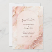Romantic Rose Quartz Agate marble Wedding