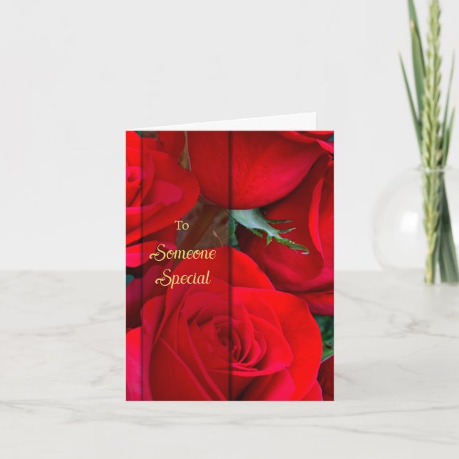 Romantic Rose Rose Card (Front)
