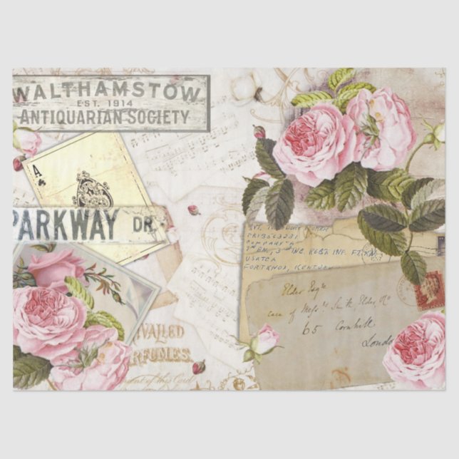 Romantic Rose Series Design 3 Tissue Paper (Front)