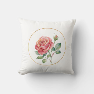 Romantic Rose Small Pillow Accent Pillow