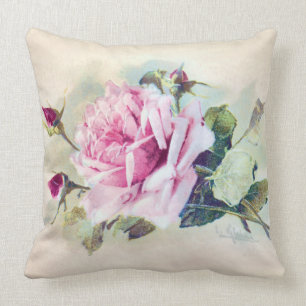 Romantic Rose Throw Pillow