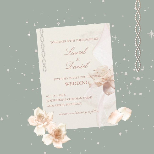 Romantic Rose Wedding Invitation (Creator Uploaded)
